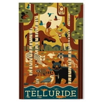 Telluride, Kolorado, Šumske životinje, Geometrijski zidni zidni zidni zid