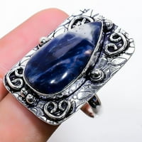 Sodalite Gemstone Handmade Sterling srebrni nakit zvona veličine 10
