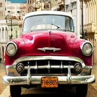Klasični američki automobil u Habani, Kuba Poster Ispis benzinskih slika
