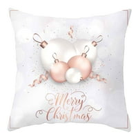 VerPetridure Merry Božićni poliester kratki plišani jastuk 45x veseli božićni posteljina jastučnicu za kauč na razvlačenje na kauč na kapu