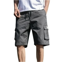Lopecy-Sta muške ljeto na otvorenom Casual Patchwork kombinezon plus veličine Sportske kratke hlače Popust za uklanjanje muških kratkih kratkih hlača tamno siva