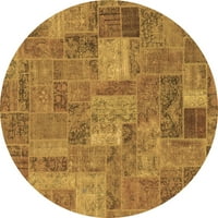 Ahgly Company u zatvorenom okrugli patchwork smeđe prolazne prelazne površine, 6 'krug