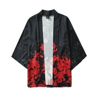 Zlekejiko Ljetna tačka Muška i bluza rukava TOP Kimono ogrtač Japanci Jacke Muške majice