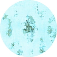 Ahgly Company u zatvorenom okruglom apstraktnoj svijetlo plavoj modernim prostirkama područja, 6 'okruglo