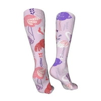 Pastel Fantasy Flamingo koljena Visoke čarape Topla za Wowne Muškarci Antislip zimske zadebljane čarape