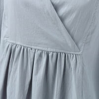 Haljine za ženske haljine za žene Ležerne prilike sa punim haljinama pola rukava V izrez Haljina preklopi