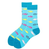 Božićne čarape za žene Parovi muškarci i žene Grometrijske osobnosti Hrana tiskane čarape Street Socks