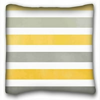 Winhome Bold Yellow i sivo široke pruge bacaju jastučni kockice za jastuk, prekrivač pokriva kauč veličine