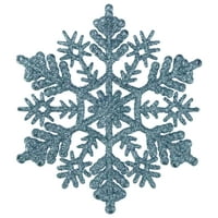 Northerlight 24ct Glitter SnowFlake božićni ukras 4 - tirkizno plava