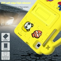 Mantto Samsung kartica Lite T fuse, Galaxy Tab A 8. T fuse, otporna na udarcu Wight ručka Kickstand futrola za djecu, žuti
