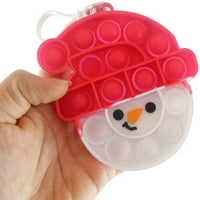 Set slatkih božićnih mjehurića poppers - snjegović i snježna pahuljica - fidget igračka - zabavna zabava