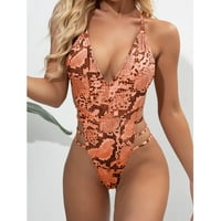 Aufmer Prodaja Jedan kupaćim kostima sa uklonjivim jastučićima Flimsy Bikini debela kaiš plaža Slip Saress Simnje Slim Glam Tankini kupaći kostim suknje narančasta