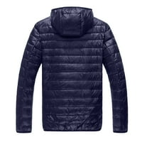 Muška zima lagana jakna s kapuljačom ležerna kasuta za toplu odjeću, patentni zatvarač kruh outercoat