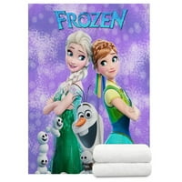 Crtani smrznuti devojke Super mekani pokrivač ekstra toplo zagrijana pletena zimska pokrivač za kauč