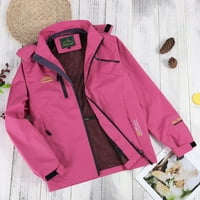 Ženska jakna jednostruka jednostrana tanka vjetra i vodootporna jakna vruće ružičasta L