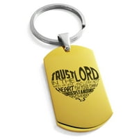 Trust od nehrđajućeg čelika u Lord Proverbs 3: gravirani tag za pse Keychain