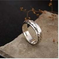 Toyella personalizirani tajlandski srebrni jednostavan rotirajući prsten za parove srebrne veličine27