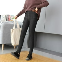 Zuwimk pantalone za žene casual, ženske posteljine gležnjače hlače kapris obrezane konusne pantalone sa džepovima crna, xl