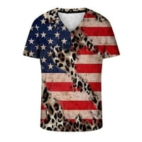 Awdenio Plus Size Atletic Muške majice Ponude za muškarce Ležerne prilike za neovisnost V-izrez Dan