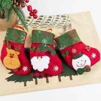 Heiheiup Božićni ukras Male čarape Postavite retro zemaljske trube Božićne čarape Kombinacija privjeske bombonske torbe božićne stablo privjeske dragulje
