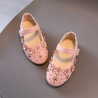 Djevojke cvjetne sandale Meke jedine kožne sandale mrežice kuka petlje klinasti cipele prozračne za