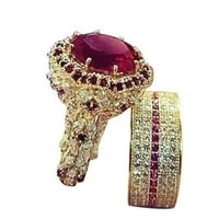 Yuehao pribor za prstenje zvoni bijeli kameni prsten, ručno izrađeni rez, vjenčani angažman nakit poklon