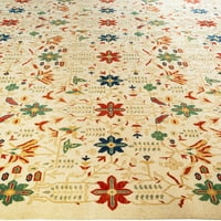 Jedna vrsta ručne izrađene eklektične cvjetne tepihe vune od bjelokosti 10