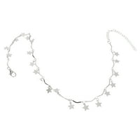 Bohemia Women Choker srebrni lančanik Star Choker ogrlica za žene Nakit