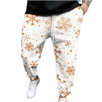 Clears Dezsed muški božićni 3D tiskane prevelike hlače modne joggers sportske hlače casual hlače teretane pantalone pantalone muške duge gaćice sa crtežom