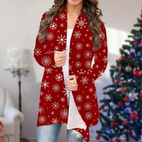 Ženski novi božićni kardigan jakna labava casual top