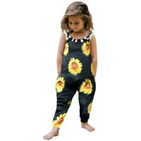Dječja odjeća Toddler Djevojčica Djevojka Jumpsuits Ljeto cvijeće Štamparska remena ROMPER Hlače sa