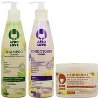 Afro Love šampon i regenerator + sufle za kosu Set