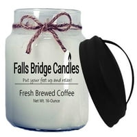 Svježe pivska kafa mirisna jar svijeća u pad mostom svijeće, sa poklopcem ručke