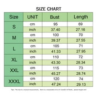 Yoolin ženski dugi rukavi Ležerne prilike V-izrez gumb Labavi fit natrag Print majica Plus size bluze