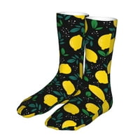 Žute limunske čarape za žene Muškarci Novost šarene čarape za posade Casual Funny haljine čarape poklone za njemu