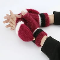 Jerdarske rukavice Laptop Women USB Grijani mitten puni i pola prsta zima tople pletene rukavice poklone zazor