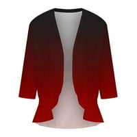 Kimonos Cardigan za ženske plus veličine casual rukava modna udobna tiskarska kardigan vrh bluza plaža