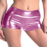 Avamo žene plijene kratke hlače Elastična struka dno su čvrste boje kratke vruće hlače dame modna ljetna plaža Mini pant za odmor ružičasta xl