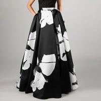 Ležerna haljina za ženska boemska cvjetna suknja za print Struk PARTY PLAŽA DRV LONG MAXI Veličina suknje