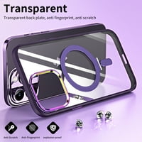 Mantto zaštitna futrola za iPhone pro max, nevidljivi štand Clear Case Crystal [kompatibilan sa magsafe]