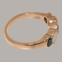 Britanci napravio 9k ružin zlatni prirodni safir i Opal Ženski zaručni prsten - Opcije veličine - veličine 7