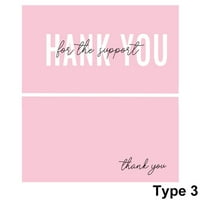 Poklon online Maloprodajni paket Umetni zamotavanje Zahvalnice Čestitke Čestitke Cene Cardstock Pink hvala naljepnice Tip 1