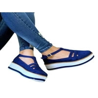 WAZSHOP dame platforme sandale sandale zatvorene nožnice noslip gležnjač kopča žensku udobnu plavu 4,5
