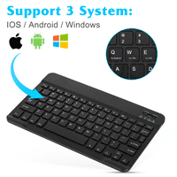 Punjiva Bluetooth tastatura i miš kombinirano ultra tanka pune tipkovnice i ergonomski miš za Xiaomi Poco F GT i sve Bluetooth omogućeno MAC tablet iPad PC laptop - ony crna