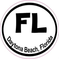 3in 2in Oval Daytona naljepnica za plažu Vinil Florida Gradovi naljepnice branika