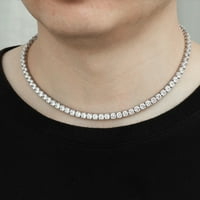 Muški moissan ogrlitni lanac D u boji VVS Clarity Diamond ogrlica Sterling Silver Diamond Tenis ogrlica za muškarce Žene sa certifikatom