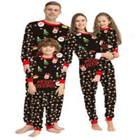 Niuer mammy tata dječja mekana odjeća za spavanje za spavanje za spavanje muškaraca djeca xmas pjs pj setovi elastične strugove božićne vrhove i hlače ravno noći crni tata s