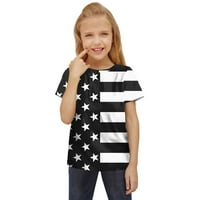 Majica malih majica i djevojačkih košulja za vrat kratkih rukava majica Neovisnosti Dan Neovisnosti