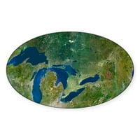 Cafepress - Velika jezera, satelitska slika - naljepnica
