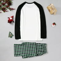 StormDoing božićne porodice Set Print Muške pidžame Velvet Christmas Pajama Hlače